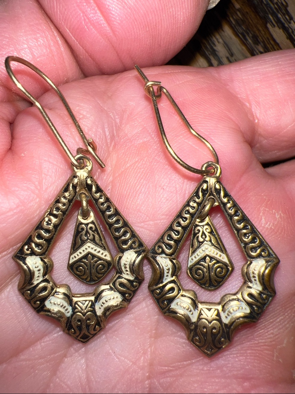 Antique 14k gold Victorian Dangle earrings